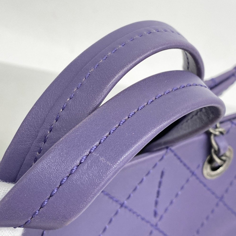 CHANEL Purple Leather Bag - Picture 9 of 12